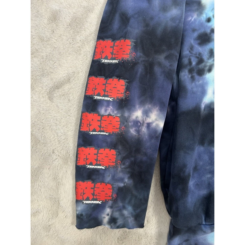 TEKKEN X Shibori Threads Hoodie Size XL Cut Sleeves - Picture 4 of 7